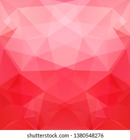 Abstract mosaic background. Triangle geometric background. Design elements. Vector illustration. Pink, red colors.