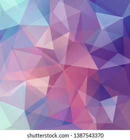 Abstract mosaic background. Triangle geometric background. Design elements. Vector illustration. Pink, blue colors.