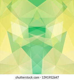 Abstract mosaic background. Triangle geometric background. Design elements. Vector illustration. Yellow, green colros.