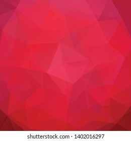 Abstract mosaic background. Triangle geometric background. Design elements. Vector illustration. Pink, red colors.