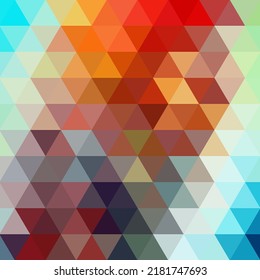 Abstract mosaic background. Triangle geometric background. Design elements. Vector illustration. Yellow, orange, red colors.
