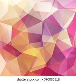 Resumen del fondo del mosaico. Fondo geométrico triangular. Elementos de diseño. Ilustración vectorial. Color rosa, amarillo, naranja, blanco. 