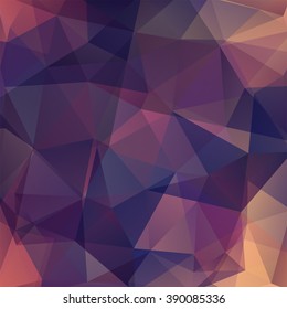Resumen del fondo del mosaico. Fondo geométrico triangular. Elementos de diseño. Ilustración vectorial. Colores marrones y morados. 