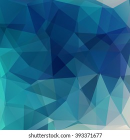 Resumen del fondo del mosaico. Fondo geométrico triangular. Elementos de diseño. Ilustración vectorial. Azul, colores verdes. 