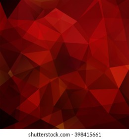 Abstract mosaic background. Triangle geometric background. Design elements. Vector illustration. Dark red color. 