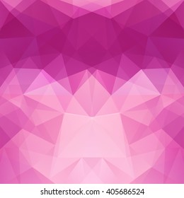 Abstract mosaic background.  Triangle geometric background. Design elements. Vector illustration. Pink color. 