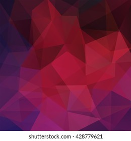Abstract mosaic background. Triangle geometric background. Design elements. Vector illustration. Purple, brown colors. 