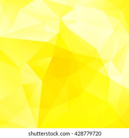 Abstract mosaic background. Triangle geometric background. Design elements. Vector illustration. Yellow, white colors. 