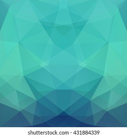 Abstract mosaic background.  Triangle geometric background. Design elements. Vector illustration. Blue color. 