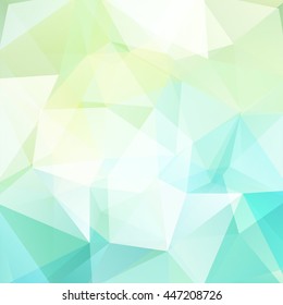 Abstract mosaic background. Triangle geometric background. Design elements. Vector illustration. White, yellow, blue colors. 