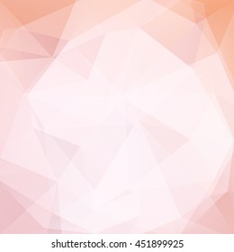 Abstract mosaic background. Triangle geometric background. Design elements. Vector illustration. White, pink colors. 