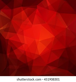 Abstract mosaic background. Triangle geometric background. Design elements. Vector illustration. Red color. 