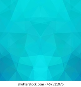 Abstract mosaic background.  Triangle geometric background. Design elements. Vector illustration. Blue color. 