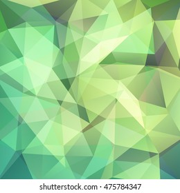 Abstract mosaic background. Triangle geometric background. Design elements. Vector illustration. Yellow, green colors. 
