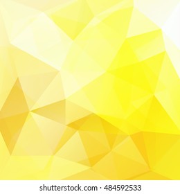 Abstract mosaic background. Triangle geometric background. Design elements. Vector illustration. Yellow, white colors