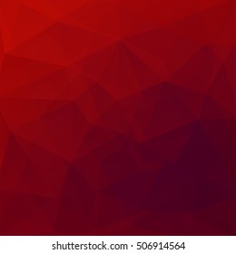 Abstract mosaic background. Triangle geometric background. Design elements. Vector illustration. Red, brown colors. 