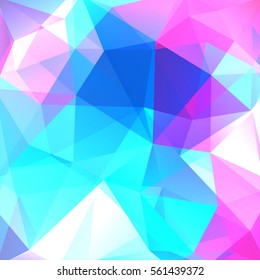 Abstract mosaic background. Triangle geometric background. Design elements. Vector illustration. Pink, white, purple colors. 