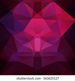 Abstract mosaic background.  Triangle geometric background. Design elements. Vector illustration. Pink, purple colors. 