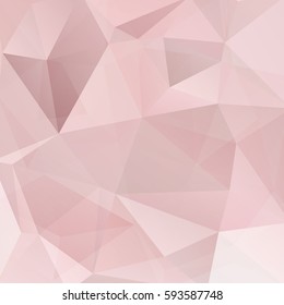 Abstract mosaic background. Triangle geometric background. Design elements. Vector illustration. Pastel pink colors. 
