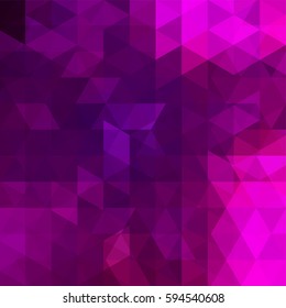 Abstract mosaic background.  Triangle geometric background. Design elements. Vector illustration. Pink, purple colors. 