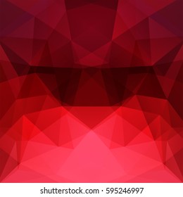 Abstract mosaic background.  Triangle geometric background. Design elements. Vector illustration. Dark red colors. 
