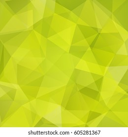 Abstract mosaic background. Triangle geometric background. Design elements. Vector illustration. Yellow, green colors. 