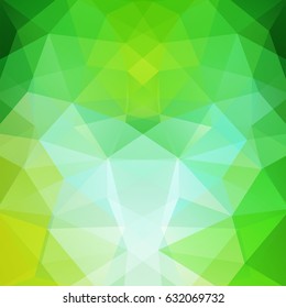 Abstract mosaic background. Triangle geometric background. Design elements. Vector illustration. Green, blue colors.