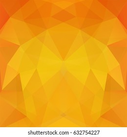 Abstract mosaic background. Triangle geometric background. Design elements. Vector illustration. Yellow, orange colors.
