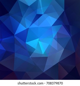Abstract mosaic background. Triangle geometric background. Design elements. Vector illustration. Dark blue colors.