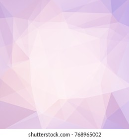 Abstract mosaic background. Triangle geometric background. Design elements. Vector illustration. White, pink colors.