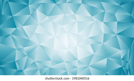 Resumen de fondo mosaico con partículas triangulares. Rompecabezas de degradado azul. Ilustración del vector