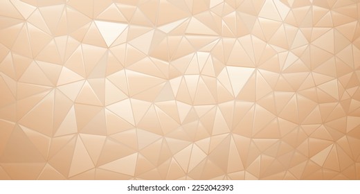 Abstract mosaic background of triangle plates in beige colors