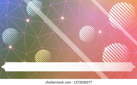 Abstract mosaic background with triangles, line, circle, space for text. Template for your banner. Vector illustration. Creative gradient color