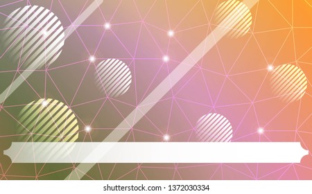 Abstract mosaic background with triangles, line, circle, space for text. Template for your banner. Vector illustration. Creative gradient color
