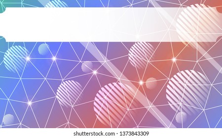 Abstract mosaic background with triangles, line, circle, space for text. Template for your banner. Vector illustration. Creative gradient color