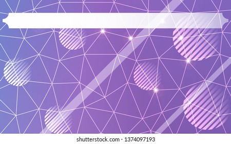 Abstract mosaic background with triangles, line, circle, space for text. Template for your banner. Vector illustration. Creative gradient color