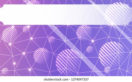 Abstract mosaic background with triangles, line, circle, space for text. Template for your banner. Vector illustration. Creative gradient color