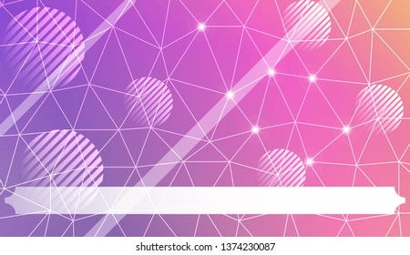 Abstract mosaic background with triangles, line, circle, space for text. Template for your banner. Vector illustration. Creative gradient color