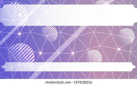 Abstract mosaic background with triangles, line, circle, space for text. Template for your banner. Vector illustration. Creative gradient color