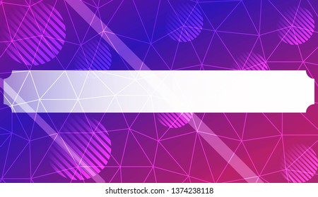 Abstract mosaic background with triangles, line, circle, space for text. Template for your banner. Vector illustration. Creative gradient color