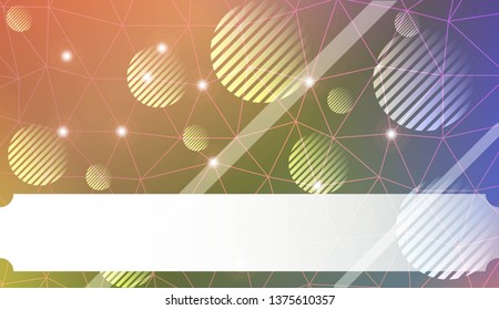 Abstract mosaic background with triangles, line, circle, space for text. Template for your banner. Vector illustration. Creative gradient color