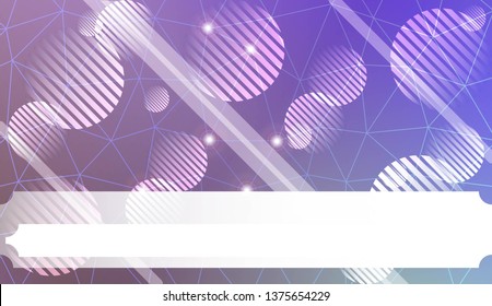 Abstract mosaic background with triangles, line, circle, space for text. Template for your banner. Vector illustration. Creative gradient color