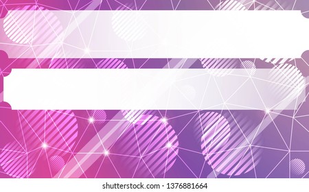 Abstract mosaic background with triangles, line, circle, space for text. Template for your banner. Vector illustration. Creative gradient color