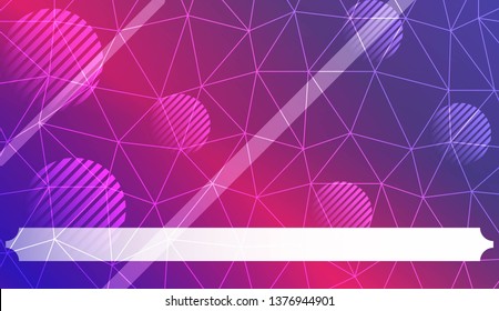Abstract mosaic background with triangles, line, circle, space for text. Template for your banner. Vector illustration. Creative gradient color