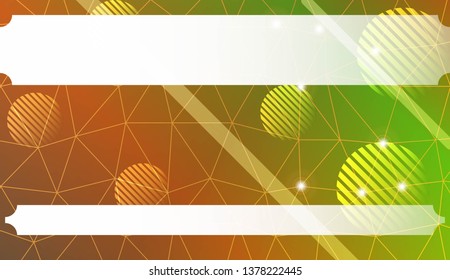 Abstract mosaic background with triangles, line, circle, space for text. Template for your banner. Vector illustration. Creative gradient color