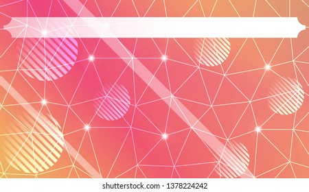 Abstract mosaic background with triangles, line, circle, space for text. Template for your banner. Vector illustration. Creative gradient color