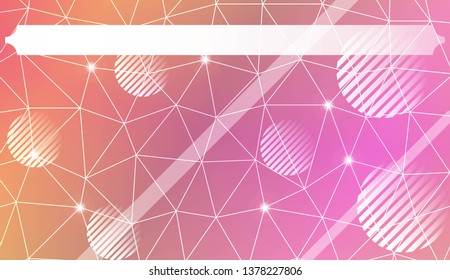 Abstract mosaic background with triangles, line, circle, space for text. Template for your banner. Vector illustration. Creative gradient color