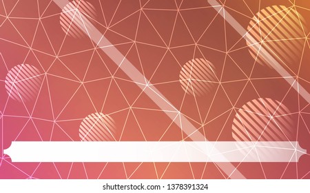 Abstract mosaic background with triangles, line, circle, space for text. Template for your banner. Vector illustration. Creative gradient color