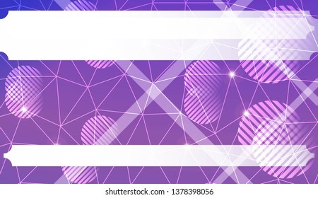 Abstract mosaic background with triangles, line, circle, space for text. Template for your banner. Vector illustration. Creative gradient color