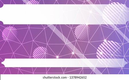 Abstract mosaic background with triangles, line, circle, space for text. Template for your banner. Vector illustration. Creative gradient color